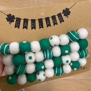 Green Felt Ball Garland
